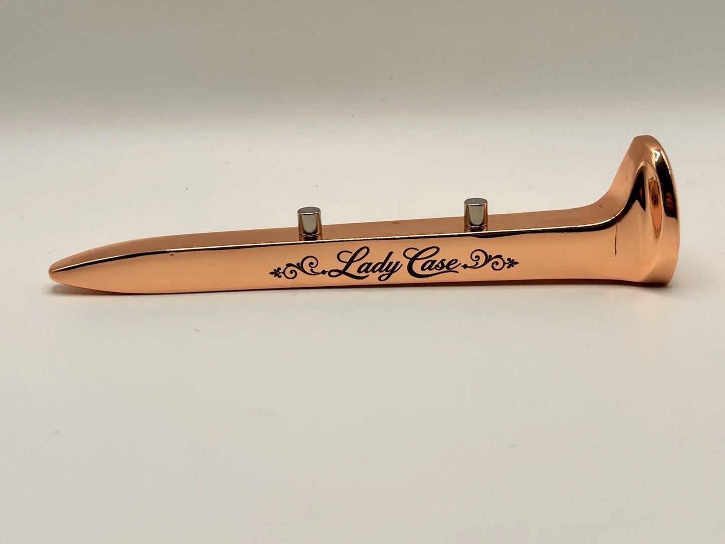 Rose Gold Lady Case Railroad Spike Knife Display Magnet Holder No Knife