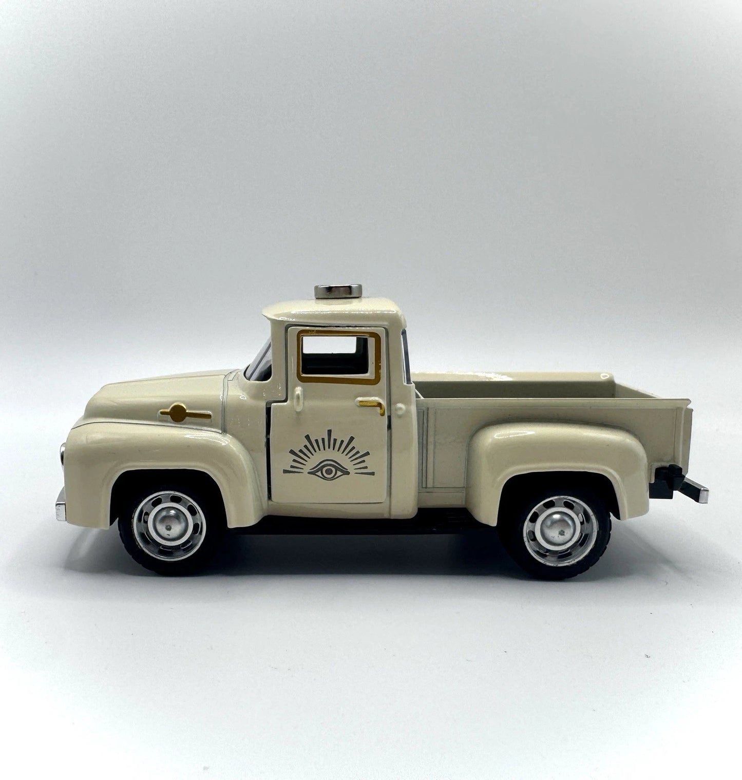 Custom Engraved German Eye Diecast Pickup Truck Knife Display Holder w/ Magnet