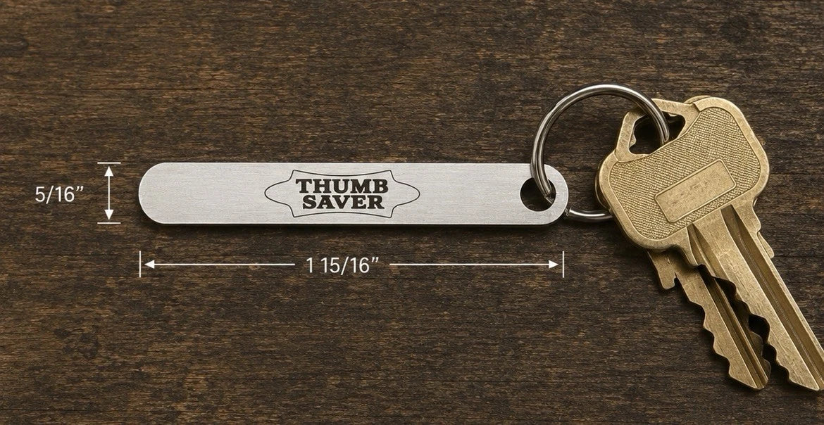 Thumb Saver Mini Pocket Knife Opener Knife Pull Keychain USA Made Tool