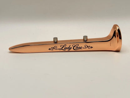 Rose Gold Lady Case Railroad Spike Knife Display Magnet Holder No Knife