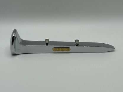 Old Timer Railroad Spike Knife Stand Display With Old Timer Shield/Badge