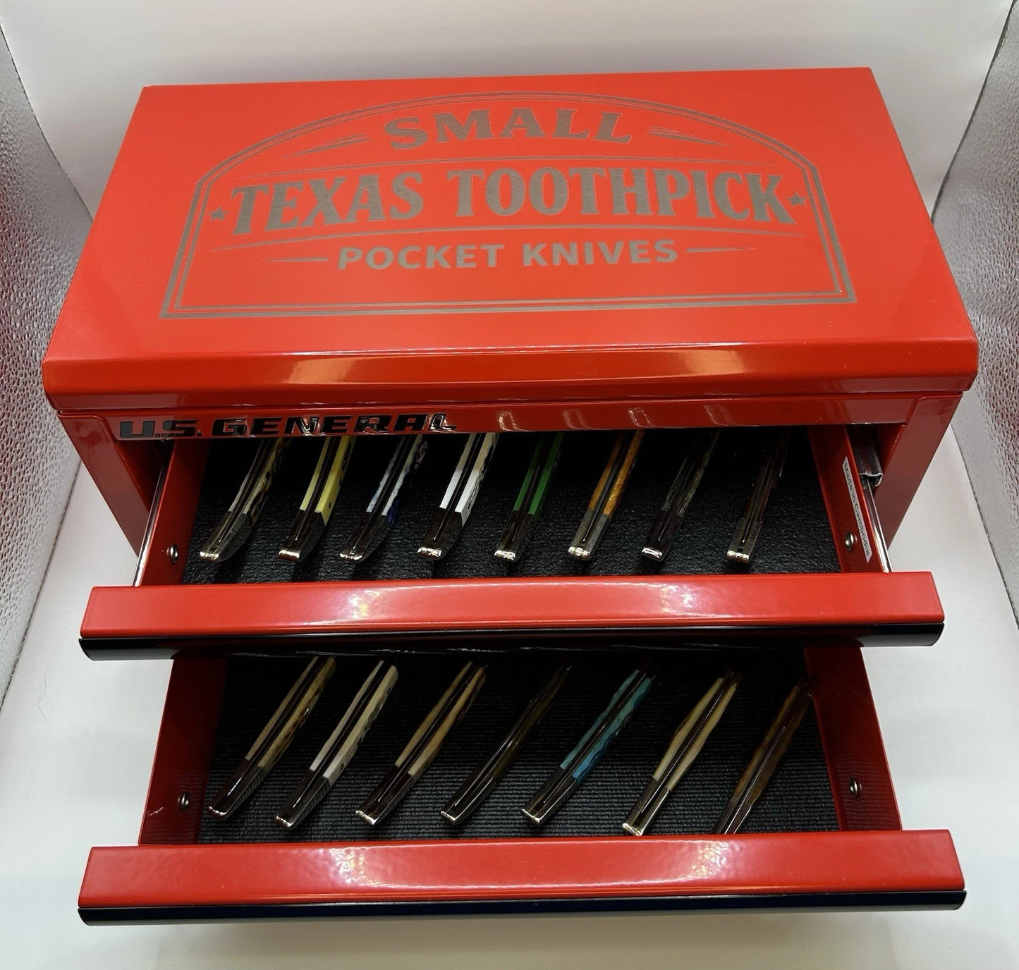 Custom Case XX Small Texas Toothpick Knife Display Tool Box Laser Engraved