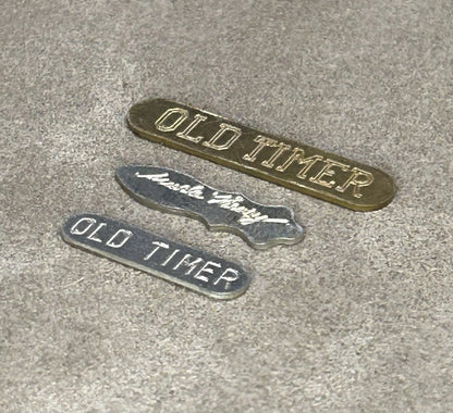 Lot Of 3 Knife Shields/Badges Old Timer And Uncle Henry!!!