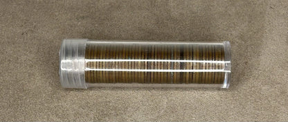 1 Roll Of Wheat Pennies In Plastic Tube!!!