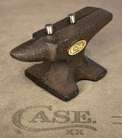Anvil Knife Stand Display With Wooden Case XX Shield/Badge & Magnets