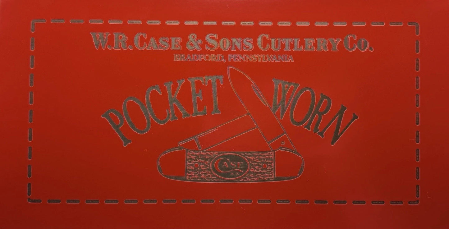 Case XX Pocket Worn Engraved US General Mini Toolbox Red Knife Collector Box