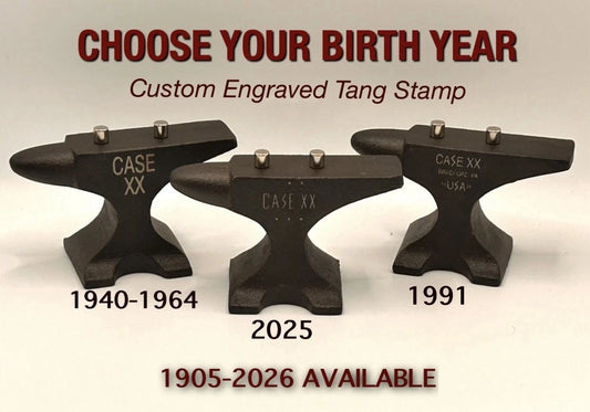 🔥CHOOSE YEAR🔥Custom Case XX Tang Stamp Anvil Knife Stand Magnet Paperweight
