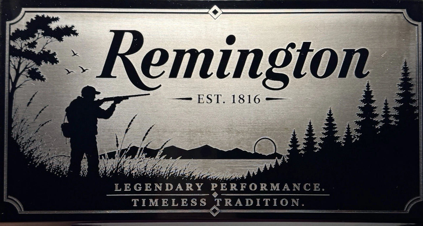 Custom Remington Engraved U.S. General Mini Toolbox Hunting Knife Display Box