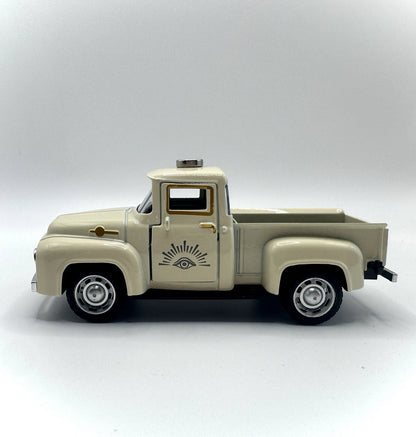 Custom Engraved German Eye Diecast Pickup Truck Knife Display Holder w/ Magnet