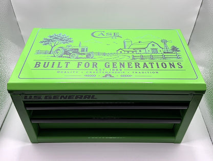 Custom Laser Engraved Case XX Built For Generations US General Mini Toolbox Farm
