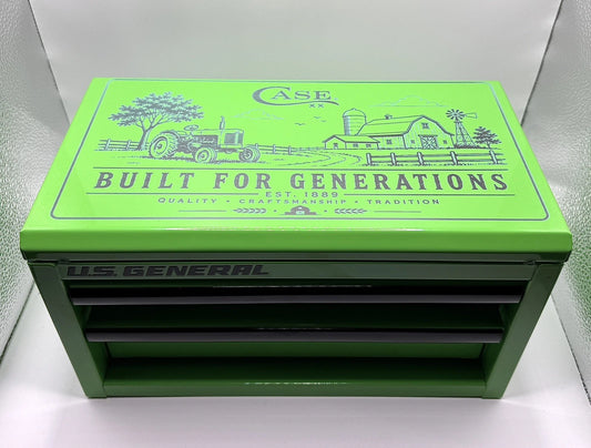 Custom Laser Engraved Case XX Built For Generations US General Mini Toolbox Farm