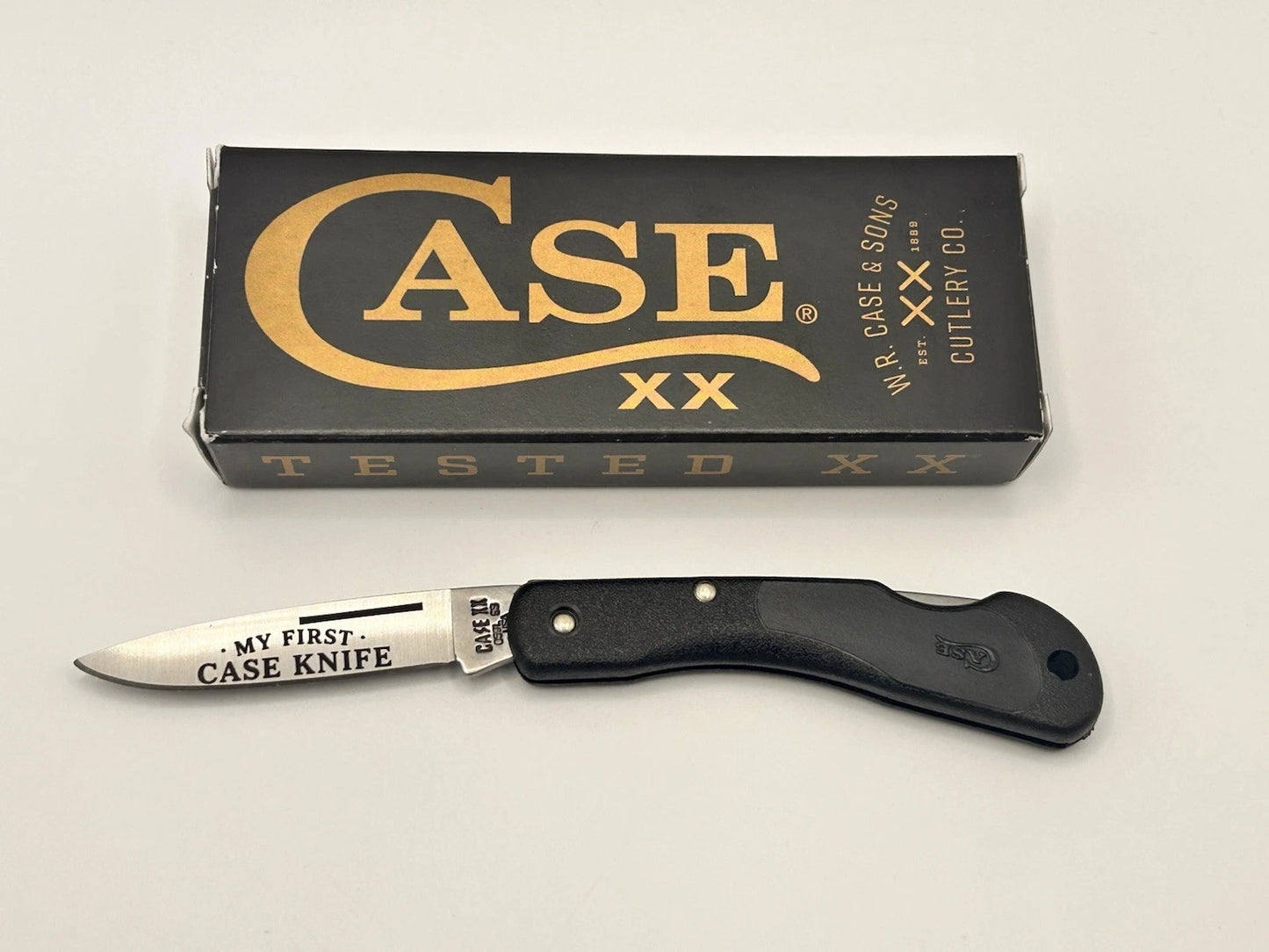 Case XX Mini Blackhorn “My First Case Knife” Custom Laser Engraved Gift USA
