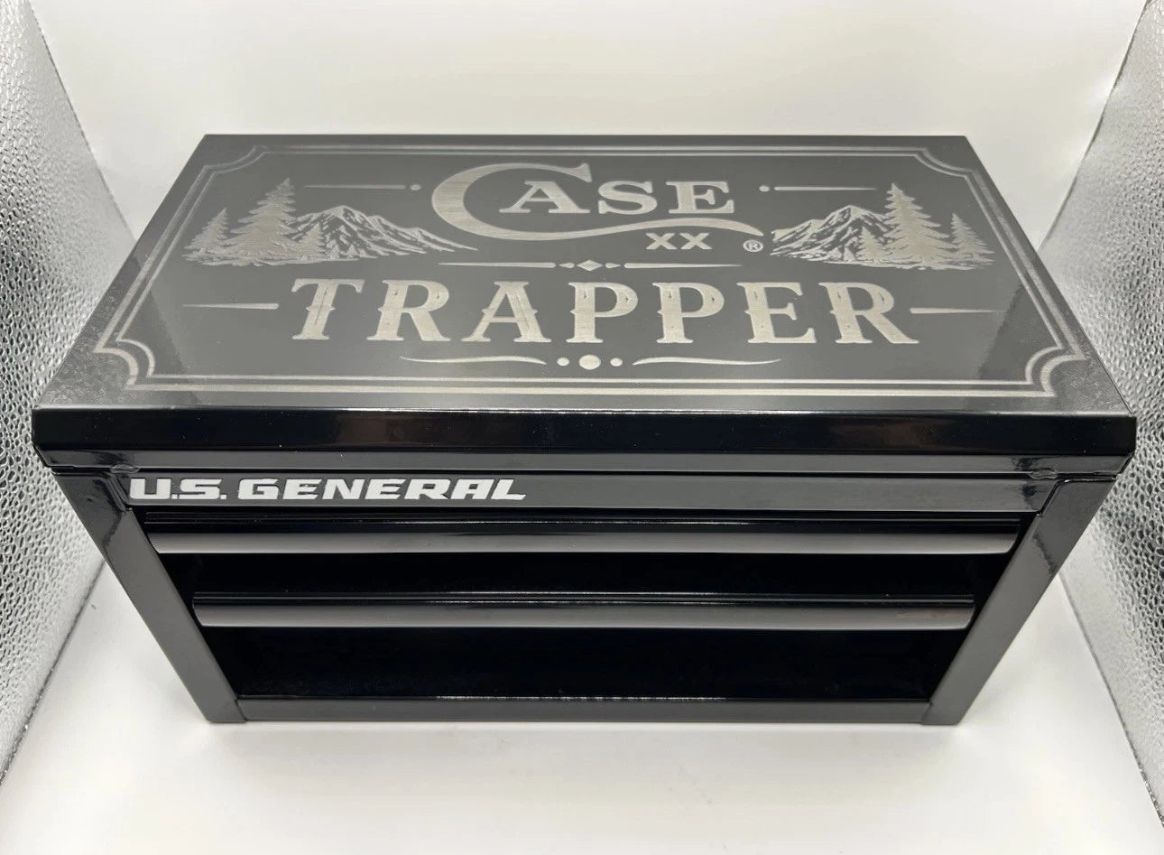 Custom Engraved Case XX Trapper US General Mini Toolbox Display