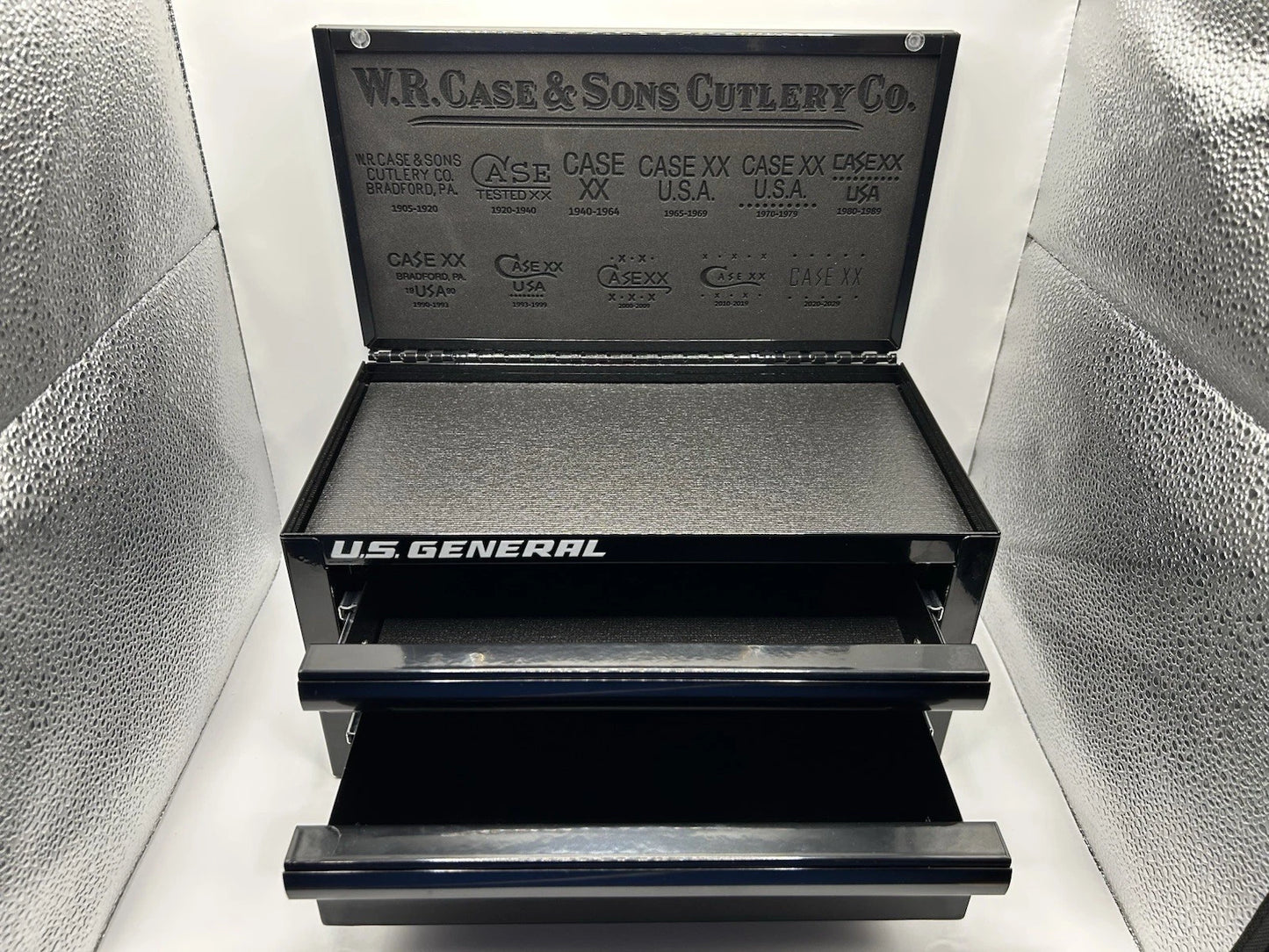 Custom Engraved Case XX Trapper US General Mini Toolbox Display