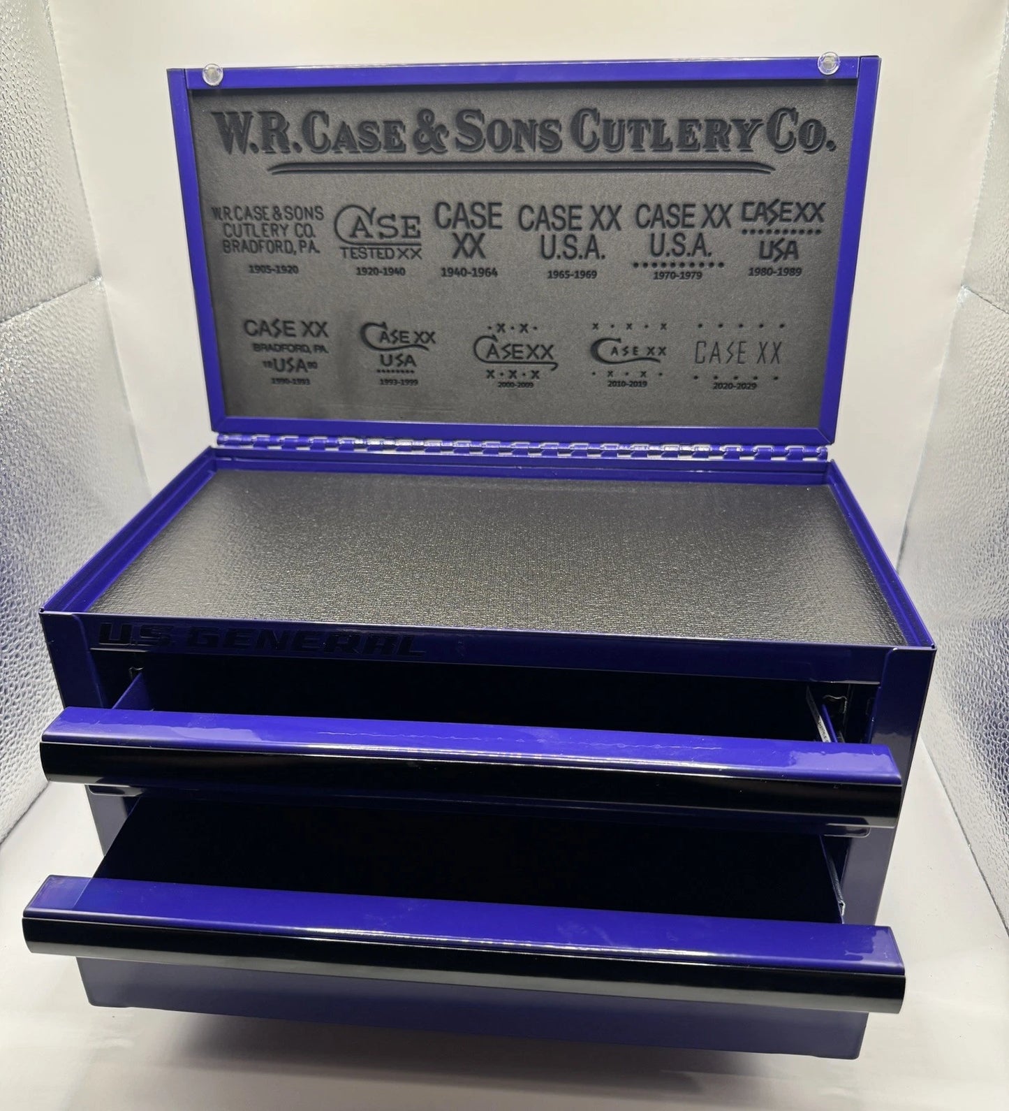 Custom Laser Engraved Case XX PB&J Purple US General Mini Toolbox