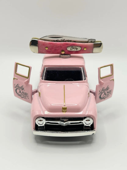 Case XX Engraved Lady Case Toy Truck Knife Stand W/Foam Insert & Magnet.