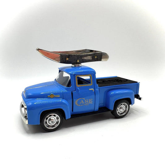 Custom Case XX Knife Display Truck w/ Magnet & Foam Insert Blue Pickup