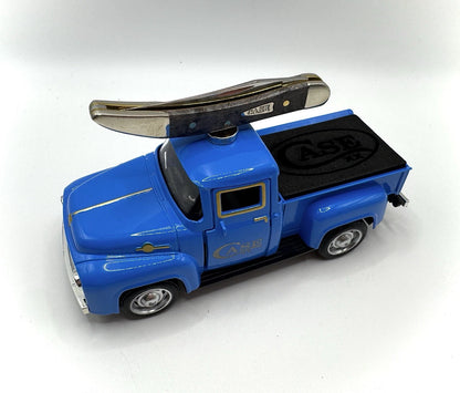 Custom Case XX Knife Display Truck w/ Magnet & Foam Insert Blue Pickup