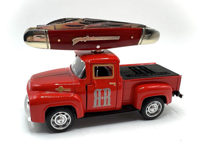 Custom Rough Ryder Knife Display Truck w/ Magnet & Foam Insert Red