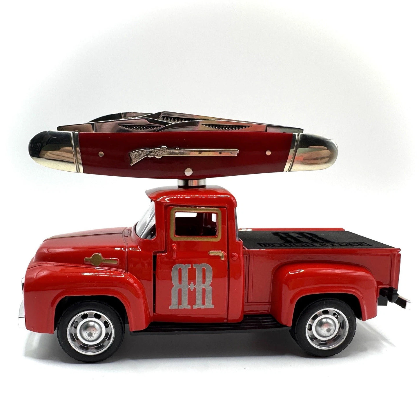 Custom Rough Ryder Knife Display Truck w/ Magnet & Foam Insert Red